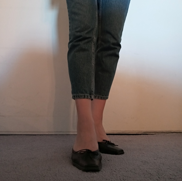 DONATED! Black Leather Kitten Heel Mules - Picture 5 of 8